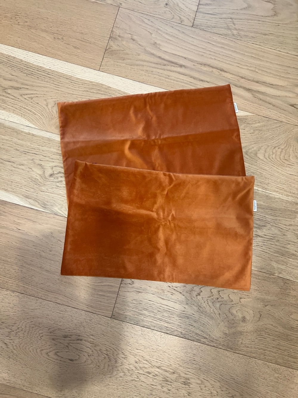 Velvet Pillow Sham Pair in Orange